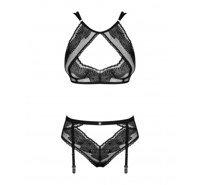 Сексуальный комплект Obsessive Allastia set Black S/M