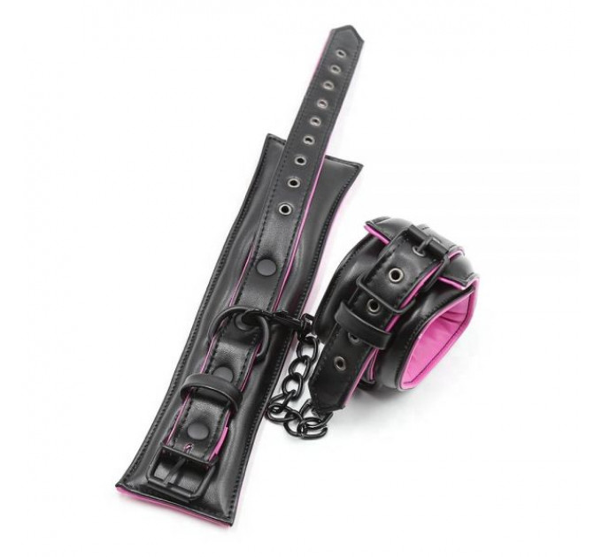 Оковы мягкие Luxury Fetish WRIST CUFF Black&Pink