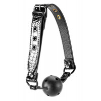 Кляп 4,7 см BLAZE LUXURY BALL GAG CROCO BLACK