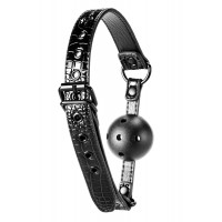 Кляп 4,7 см BLAZE LUXURY BALL GAG CROCO BLACK