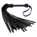 Флогер кожаный ZADO TOOLS Leather Flogger с плетенной ручкой, черно-синий