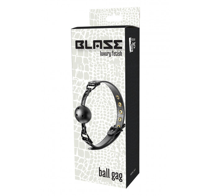 Кляп 4,7 см BLAZE LUXURY BALL GAG CROCO BLACK