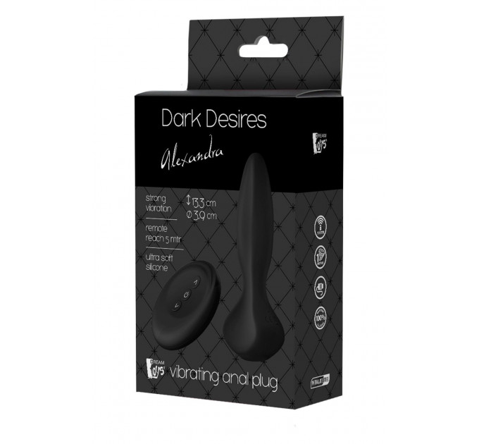 Анальная пробка с пультом управления DARK DESIRES ALEXANDRA
