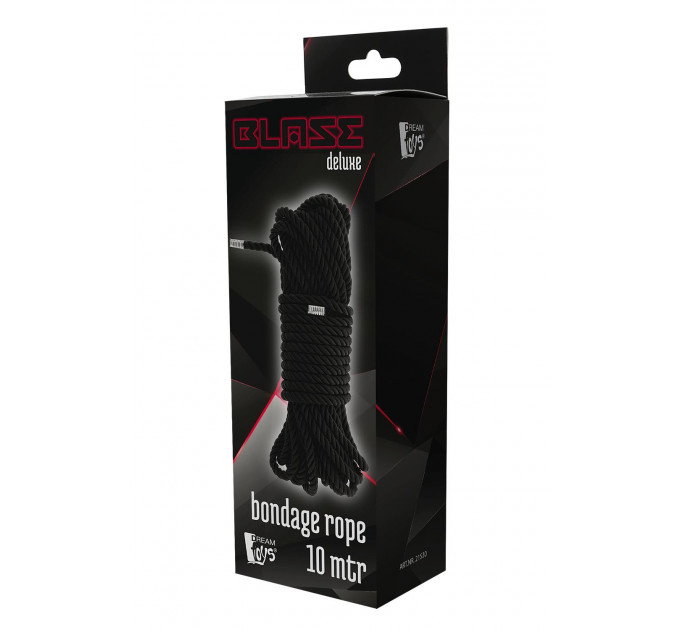 Веревка для бондажа BLAZE DELUXE BONDAGE ROPE 10M BLACK