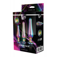 DT21873 набір анальних пробок конічної форми Dream Toys GLEAMING LOVE PLEASURE SET MULTICOLOUR