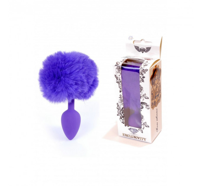 Анальна пробка з пушком Jewellery, фіолетовий