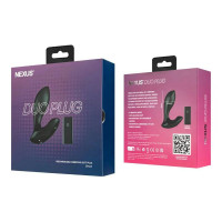 Анальна пробка з вібрацією та дистанційним пультом Nexus Duo Plug чорна, 9.8 х 3.3 см