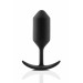 Анальна пробка із зміщеним центром ваги Snug Plug 3 B-Vibe, силіконова, чорна