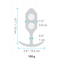 Анальная пробка со смещенным центром тяжести Snug Plug 3 B-Vibe, силиконовая, черная
