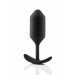 Анальна пробка із зміщеним центром ваги Snug Plug 3 B-Vibe, силіконова, чорна