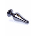 Анальна пробка з нержавіючої сталі з каменем Plug-Jewellery Dark Silver BUTT PLUG-Pink