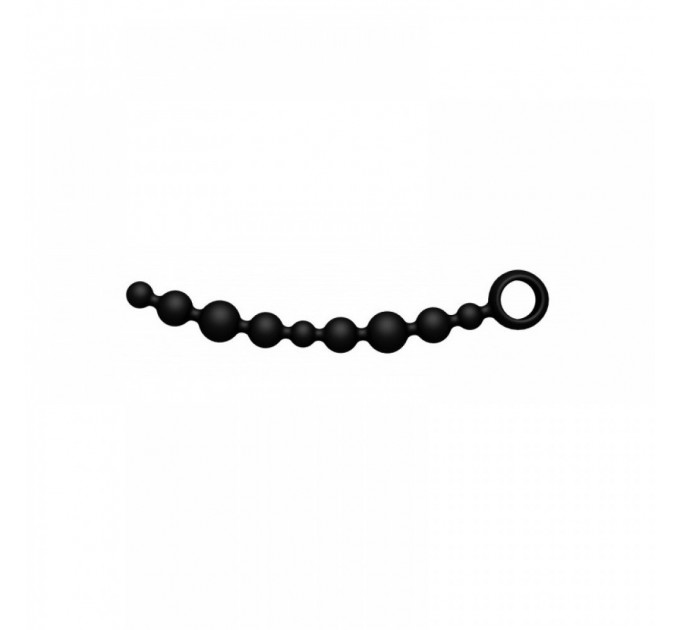 Анальная цепочка Joy Division Joyballs anal wave, черная, 29.8 см