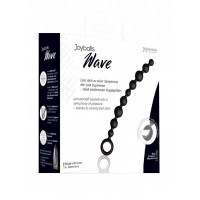 Анальная цепочка Joy Division Joyballs anal wave, черная, 29.8 см
