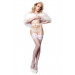 Панчохи Ballerina's Secret Stockings з мереживним верхом на силіконовій стрічці, білі, S/M