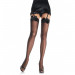 Чулки с бантиком Leg Avenue Sheer Thigh Highs, черные, O/S