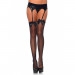 Чулки с бантиком Leg Avenue Sheer Thigh Highs, черные, O/S
