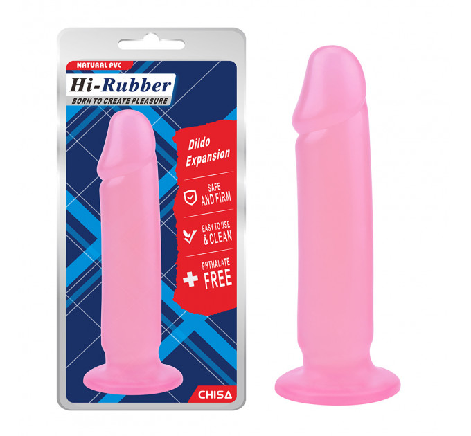 Фаллоимитатор реалистичный Chisa Hi-Rubber Dildo Expansion на присоске, розовый