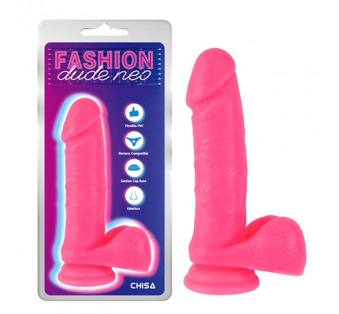 Фалломитатор реалистичный Chisa Fashion Dude Neo Dual Density, на присоске, розовый