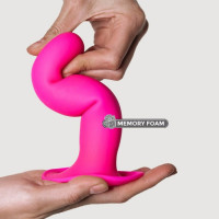 Фаллоимитатор термореактивный Adrien Lastic Hitsens 4 на присоске, розовый