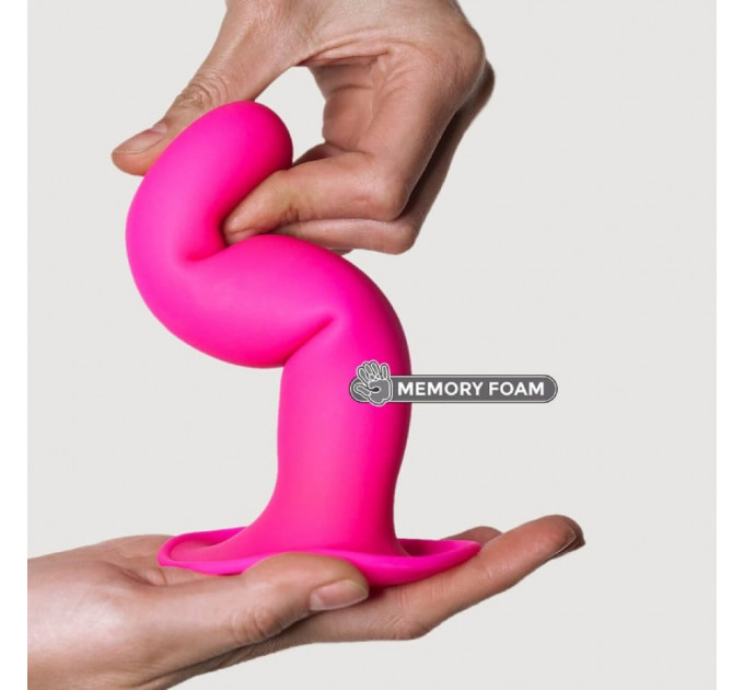 Фаллоимитатор термореактивный Adrien Lastic Hitsens 4 на присоске, розовый