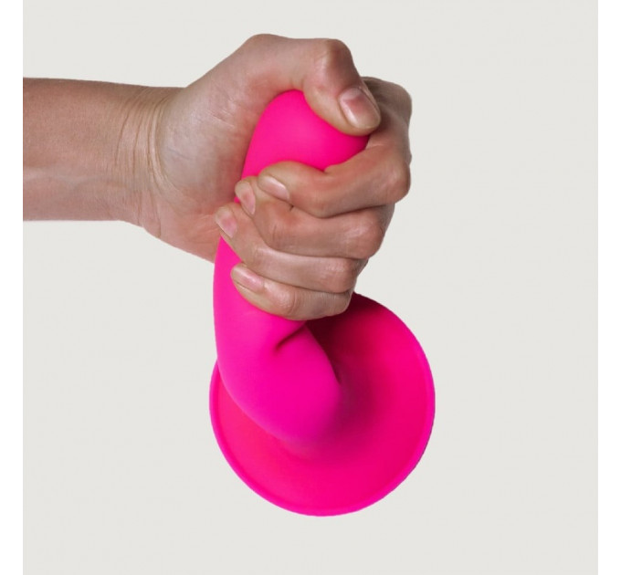 Фаллоимитатор термореактивный Adrien Lastic Hitsens 4 на присоске, розовый
