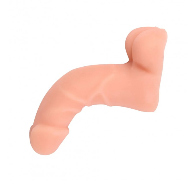 Фаллоимитатор реалистичный с хребтом Chisa Real Touch XXX и мошонкой, бежевый