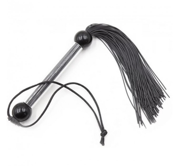 Кнут черный, прозрачная ручка FLOGGER, 28 см