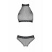 Комплект белья в сеточку с открытым доступом MOONLIGHT SET black S/M - Passion