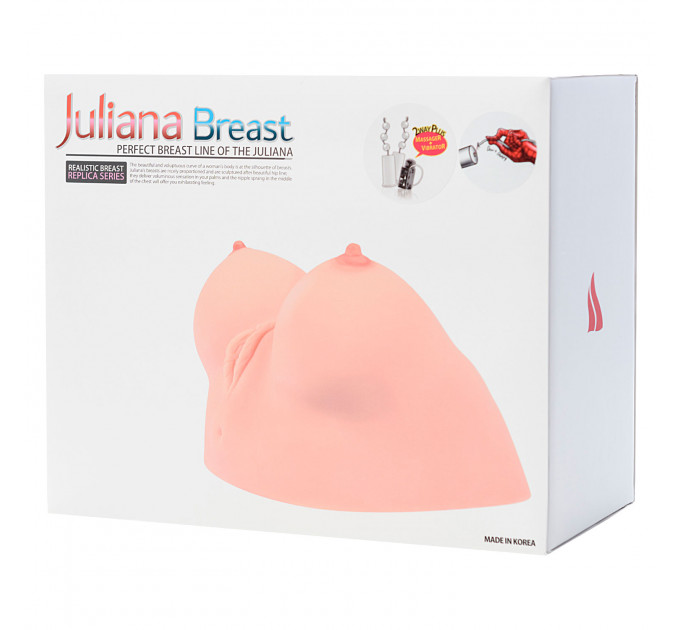 Мастурбатор в форме груди Kokos Juliana Breast с вибрацией