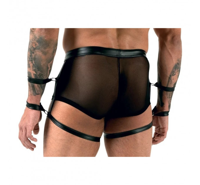 Чоловічі труси з фіксаторами на руки Sven Joy Ment Mens Pants, чорний, S