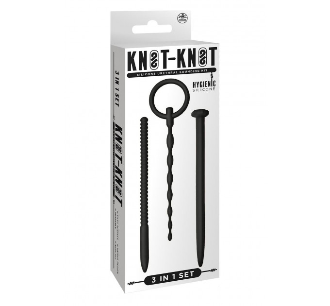 Набір чорних уретральних катетерів NMC Knot Knot із силікону