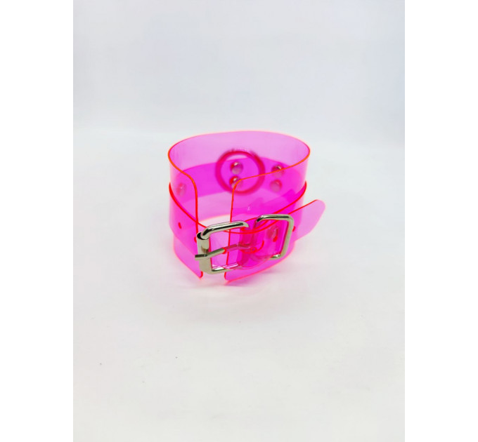 Наручники DS Fetish Handcuffs transparent pink