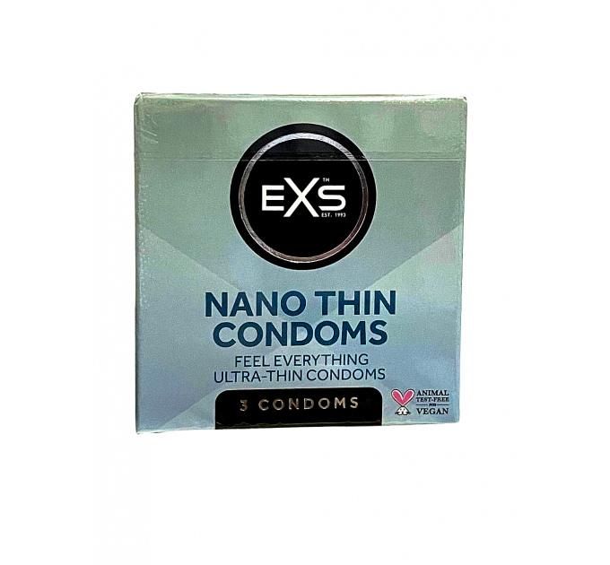 Презервативи ультратонкі EXS Nano Thin латексні (ціна за упаковку, 3 шт.)