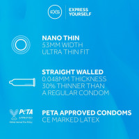 Презервативи ультратонкі EXS Nano Thin латексні (ціна за упаковку, 3 шт.)