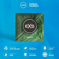 Презервативи королівського розміру Exs Jumbo латексні (ціна за 5 шт.)