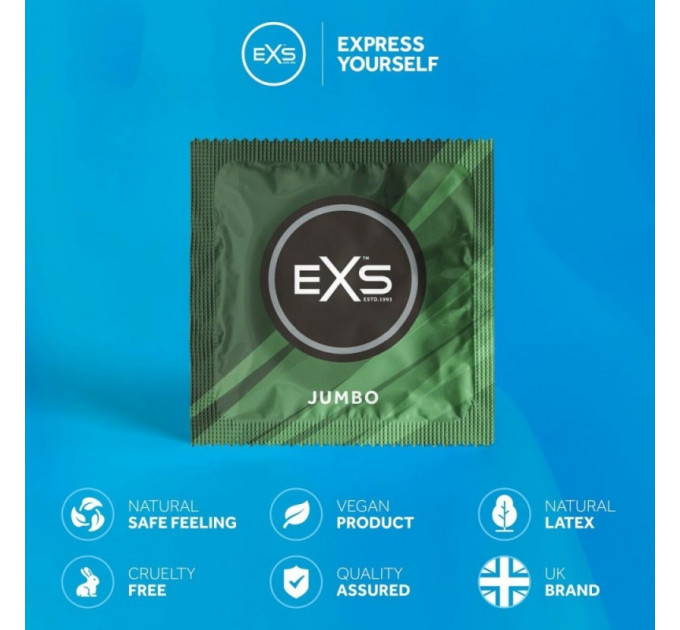 Презервативы королевского размера Exs Jumbo латексные (цена за 5 шт.)