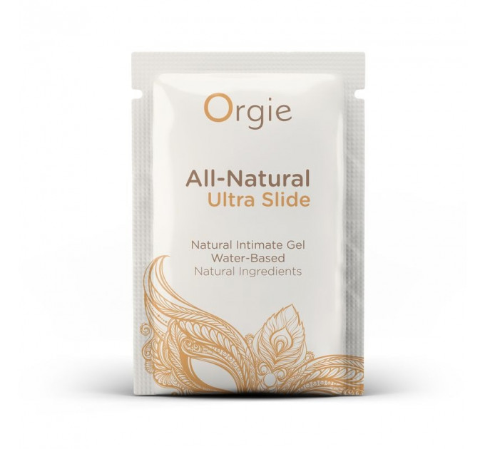 САШЕТ/Лубрикант на водной основе ультраскользящий ALL-NATURAL Ultra slide, 2 мл Orgie