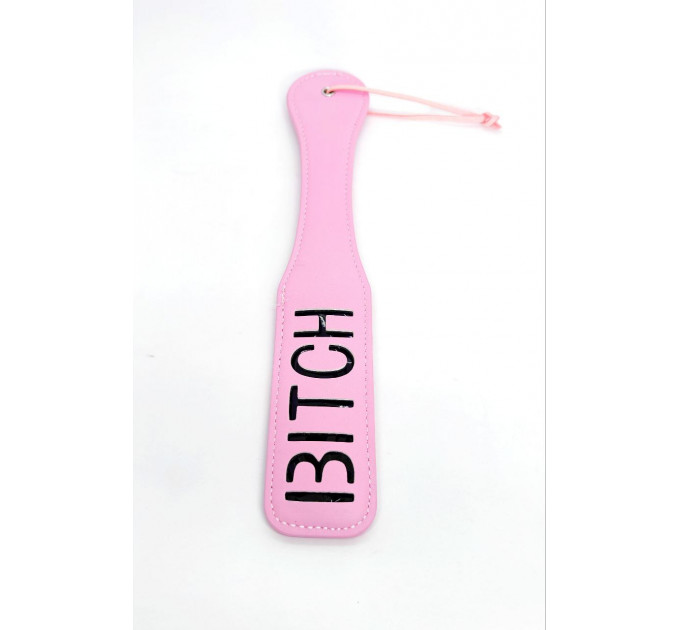 Шлепалка овальная с надписью Bitch PADDLE, розовая, 31,5 см