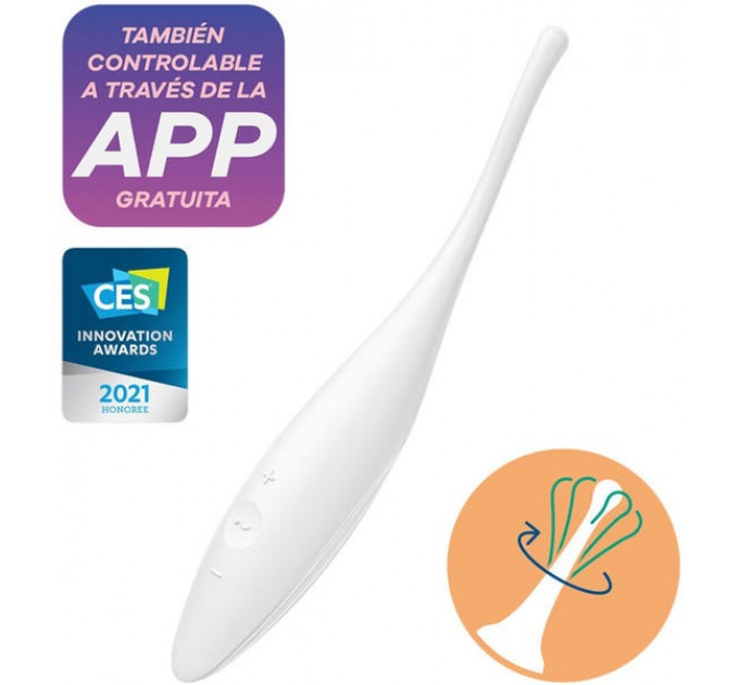 Вибратор-смарт c целенаправленной стимуляцией Satisfyer Twirling Joy, белый