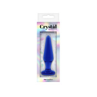 Стеклянная анальная пробка CRYSTAL TAPERED GLASS PLUG MEDIUM BLUE