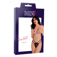 Трусики полупрозрачные с бантиками Daring Intimates Scarlett, черный, S/M