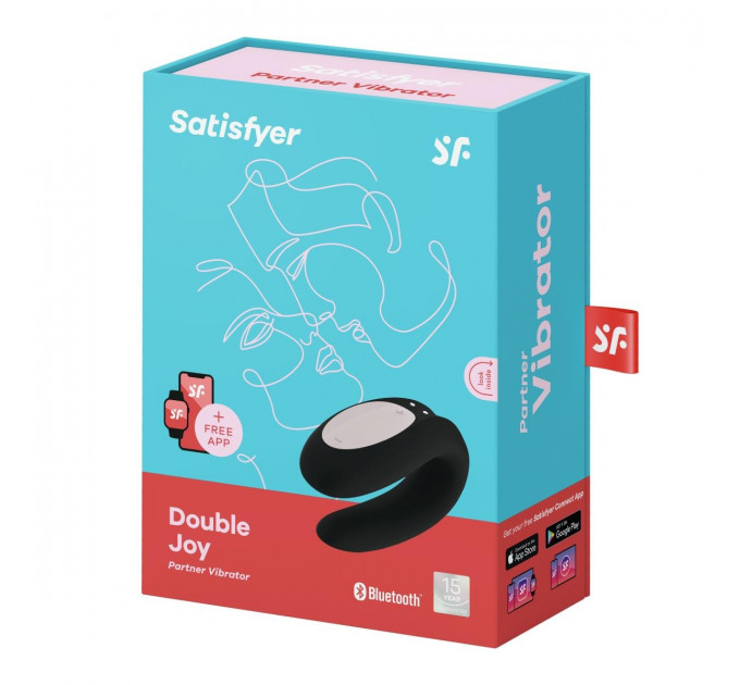 Вибромассажер для пар Satisfyer Double Joy, черный