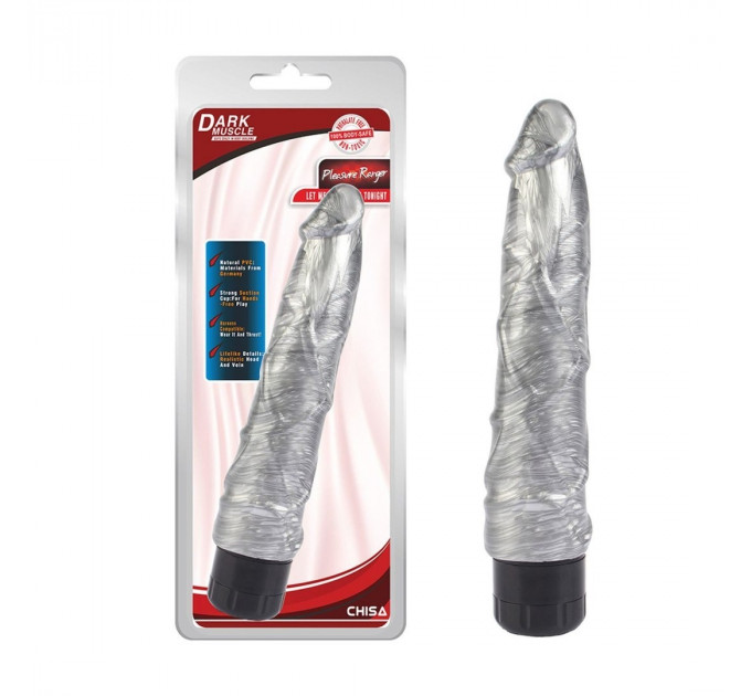 Вибратор классический с ярко выраженной головкой Chisa Dark Muscle Pleasure Ranger, серебристый