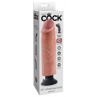 Вібратор на присоску Pipedream King Cock бежевий