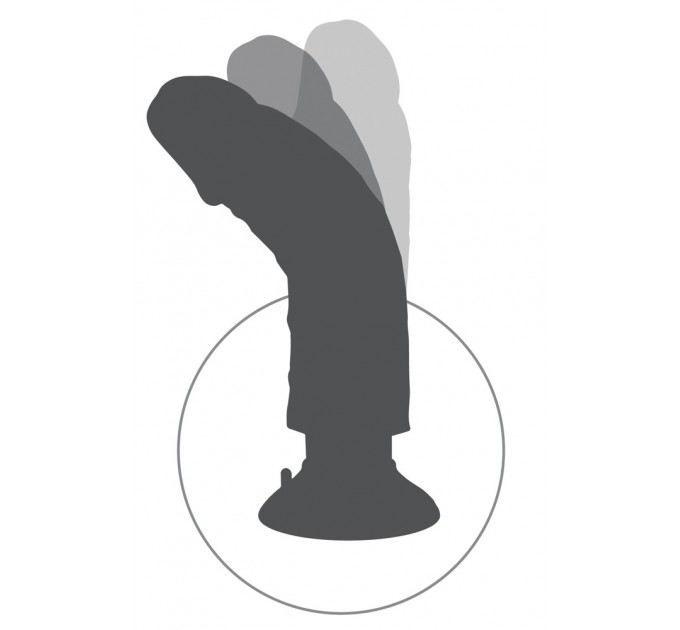 Вибратор реалистичный на присоске King Cock, бежевый
