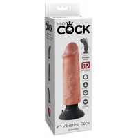 Вібратор реалістичний на присосці Pipedream King Cock, бежевий