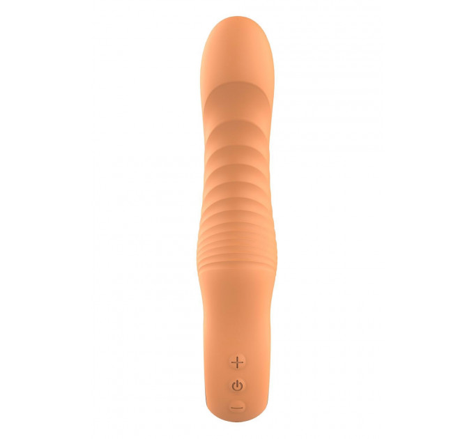 Вибратор ребристый Dream Toys Glam Flexible Ribbed Vibe, оранжевый