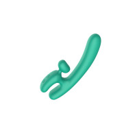 Вібратор у формі літери "Н" зі стимуляцією клітора Chisa Lust Ripple Hreindyri, зелений