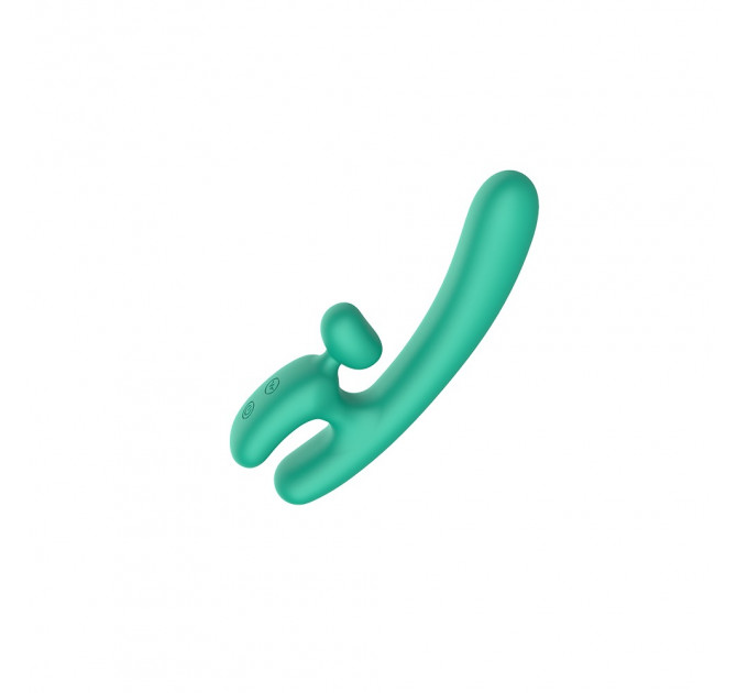 Вибратор в форме буквы "Н" со стимуляцией клитора Chisa Lust Ripple Hreindyri, зеленый