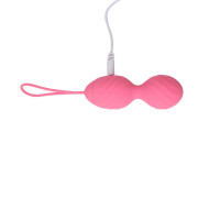 Виброяйцо с пультом управления Chisa M-mello Ridged Vibrating Bullet, розовый